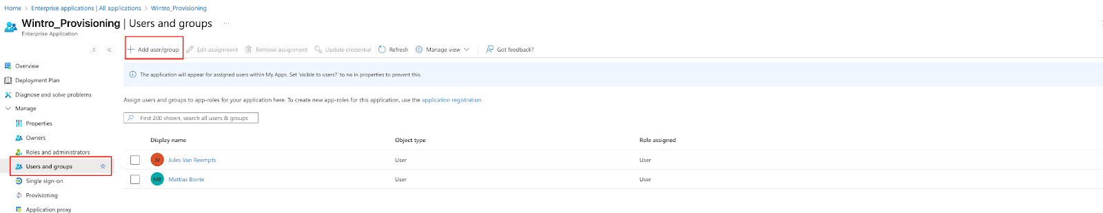 Assign Users